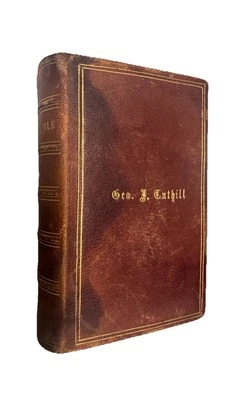 1836 *RARE* HOLY BIBLE - George Dearborn - New York Imprint - Fine Full Leather - Image 1 of 4