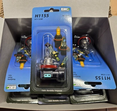 LOT OF 10 BULK EIKO H1155-BP, H11 SERIES HALOGEN HEADLIGHT BULB 12.8V, 55W - Image 1 of 2