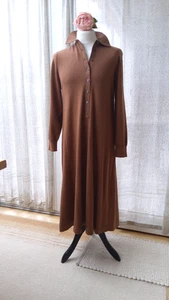 Uniqlo - Kleid, Strickkleid, Wolle-Mix, Braun, Gr. L - Bild 1 von 7