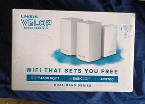 Linksys VLP0103P-SC Velop AC3700 Whole Home Mesh WiFi System - White (3-Pack) - Picture 1 of 7