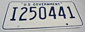 Vintage US Government License Plate # I 250441 Obsolete - FREE SHIPPING!!! - Picture 1 of 2