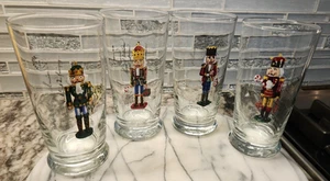 (4) Williams Sonoma Twas The Night Before Christmas Nussknacker Longdrinkgläser - Bild 1 von 6