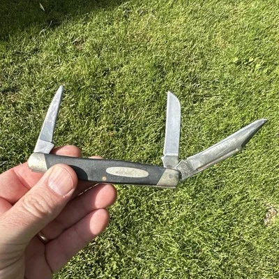 NAVAJA DE BOLSILLO VINTAGE PRE '86 BUCK USA 301 SAWCUT DELRIN STOCKMAN Foto 1 de 4