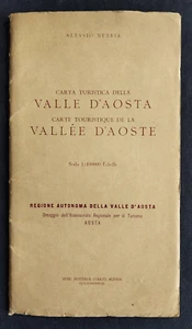 CARTA TURISTICA DELLA VALLE D'AOSTA Alessio Nebbia 1957 - Picture 1 of 2