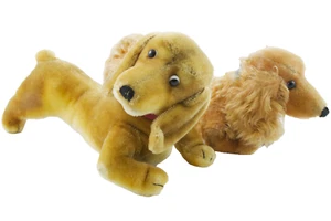 2 Stück Vintage 50er Steiff Mohair Waldi & Hexi Dackel Weiner Hunde Knopfohr - Bild 1 von 23