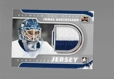 2011-12 Jonas Gustavsson, In the Game, Between the Pipes, Jersey, Silver Version - Image 1 of 2