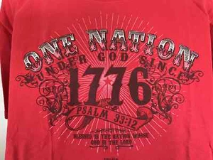 Kerusso - One Nation Under God Psalm 33:12 Unisex Large Christian T-Shirt - Picture 1 of 4