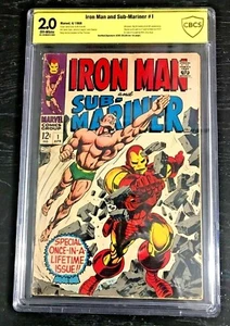 Iron Man Submariner #1 CBCS 2.0 Good & Verified Signature Gene Colan cover & art - Picture 1 of 3