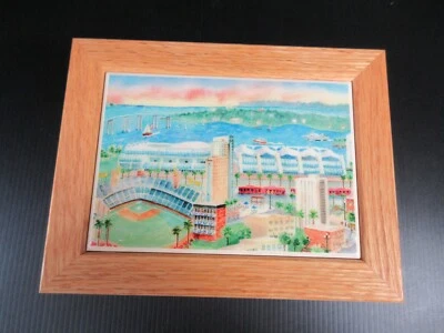 Solid Oak Wood Jewelry Keepsake Trinket Box, Storage Box w/Ceramic Tile Top - Image 1 of 4