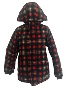 Youth Burton Dryride Chittagong Snowboarding Jacket Red Plaid Sz Medium - Picture 1 of 6