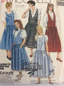 1989 McCalls 4350 Vintage Sewing Pattern Womens  Jumpers Petticoat Size 8 10 12 - Picture 1 of 6
