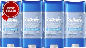 Antiperspirant & Deodorant for Men, Cool Wave Clear Gel, 3.8 Oz, Pack of 4 - Picture 1 of 12