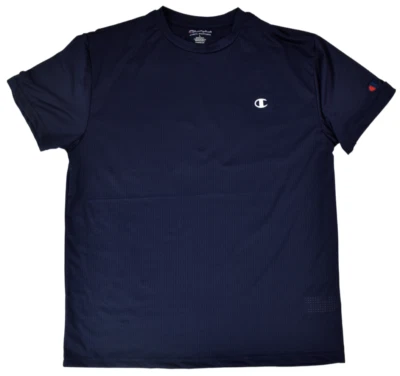 Camisa Champion Auténtica Ropa Activa Para Hombres Azul Marino Malla Transpirable Nueva con Etiquetas M Foto 1 de 4