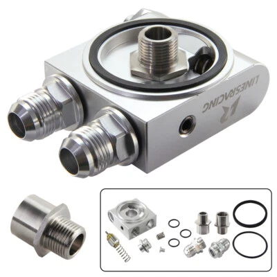 AN10 Oil Cooler Filter Thermostat 3/4" 16-UNF / M20 X1.5 Sandwich Plate Adaptor - Image 1 of 4