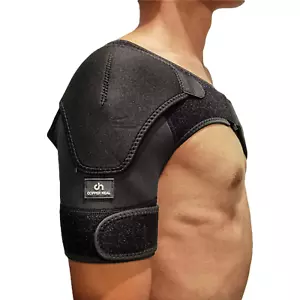 COPPER HEAL – Shoulder Brace Adjustable Compression Sleeve Torn Rotator Cuff Men - Picture 1 of 12