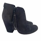 Rag & Bone Margot Asphalt Gray Suede Leather Ankle Bootie Women's Size 36.5