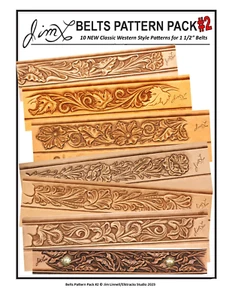 Jim Linnell - Belts Pattern Pack #2, Western Style (Leathercraft Designs) - Picture 1 of 4