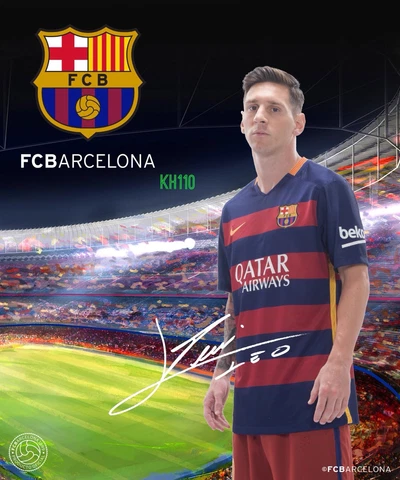 Lionel Messi FC Barcelona Luxury Sherpa Throw Blanket 50"x 60" Cover