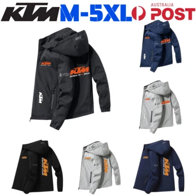 Men KTM Racing Team Jacket Motorcycle Costume Zipper Coat Hoodie Cycling Clothes - Image 1 of 4