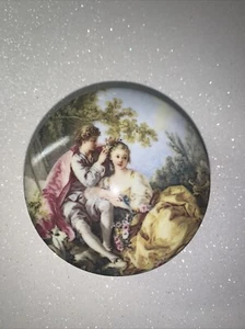 Andrea Sadek Schmuckschatulle Deckel Scharnier Viktorianisch Paar Rosen Renaissance 8213 Rosa - Bild 1 von 4