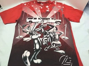 SET 29 Looney Tunes T-Shirt rot Glitzer Teppich Bugs Daffy Sylvester Taz XL - Bild 1 von 6