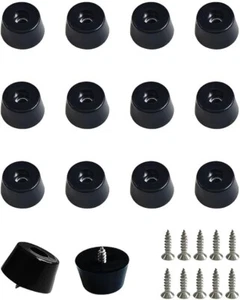 20 PCS Black Rubber Feet Pad with Stainless Screws, Non Slip Rubber Bumper Feet, - Picture 1 of 3