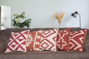 5 Sets of Kilim Pillow covers 18x18 Rug Pillow Decorative Cushion Vintage Pillow - Picture 1 of 8