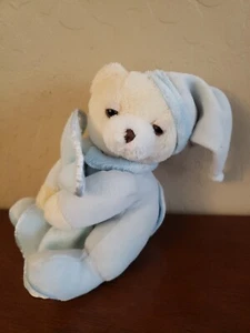 Aurora SCHLAFENDER BÄR 5 Zoll Rassel Plüschtier Stofftier Pyjama Decke - Bild 1 von 5