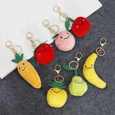 Women Fruit Pear Keychain Banana Carrot Key Ring Strawberry Peach Keychains 1Pc