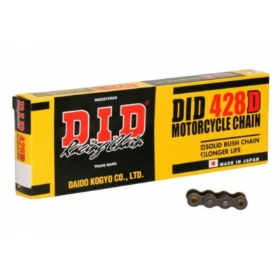 DID Racing Chain 428D MOTORCYCLE CHAIN (RAW/BLACK) 136 LINKS Clip Link - image 1 of 3