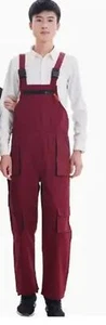 Worker Plus Size Sleeveless Bib Pants Protective Coverall Strap Jumpsuit Uniform - Picture 1 of 30
