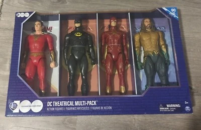 Figuras de ação Batman Shazam Flash super-herói teatral pacote múltiplo 12” DC Comics - Imagem 1 de 2