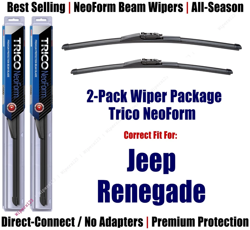 2-Pack Super-Premium NeoForm Wipers fit 2015+ Jeep Renegade - 162213/2015 - Изображение 1 из 1
