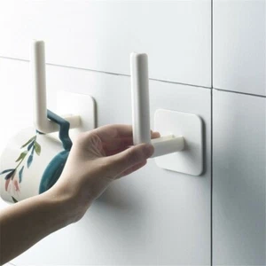 Kitchen Self-adhesive Accessories Under Cabinet Paper Roll Rack Towel Holder... - Picture 1 of 6