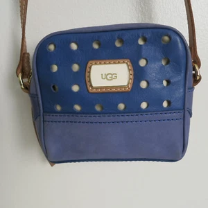 UGG Perforated Leather Shoulder Bag Blue - Picture 1 of 8