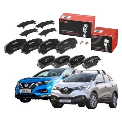 Pastiglie Freno Anteriori Posteriori Brembo Nissan Qashqai J11 1.5 1.6 1.7 Dci - Immagine 1 di 4