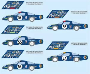 Decals Alpine A210 Le Mans 1968 1:32 1:24 1:43 1:18 64 87 slot calcas - Bild 1 von 6