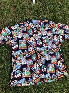 Vintage 90s Boston Prepatory Company Collared Sports T Shirt XL - Picture 1 of 9