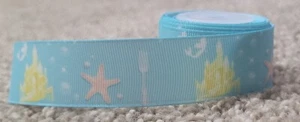 GROSGRAIN RIBBON 1" Disney Little Mermaid Ribbon for Bows, Crafts, by the yard - Picture 1 of 1