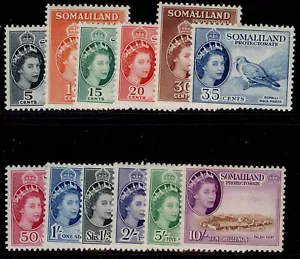 SOMALILAND PROTEKTORAT QEII SG137-148, 1953-58 Komplettset, M NEUWERTIG. Katze £ 120. - Bild 1 von 1