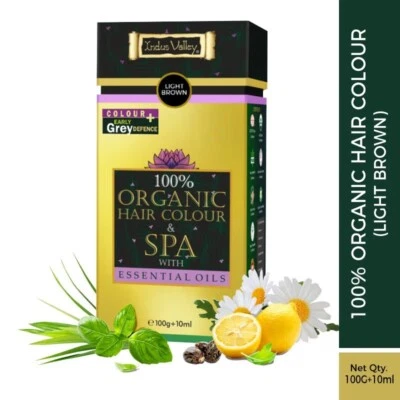 Цвет волос Indus Valley для беременных, чувствительная кожа, раннее поседение волос светло-коричневый - Изображение 1 из 4