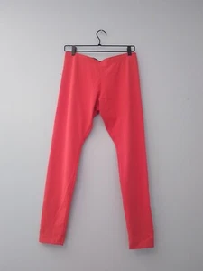 Nike Women's Leggings Large Bright Orange Ankle Straight Leg Back Spellout - Picture 1 of 8