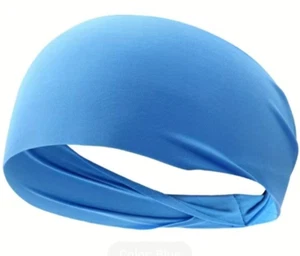 Turquoise Workout, Yoga, Biker Stretch Bandanna Head Wrap Spandex Headband* Read - Picture 1 of 1