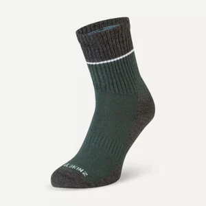 SealSkinz Thurton Solo QuickDry Mid Length Socks - Olive / Grey Marl / Cream - Picture 1 of 3