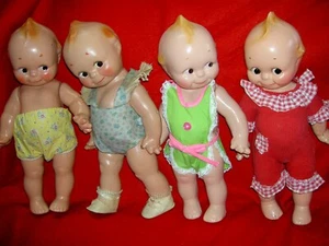 EINE antike gelenkige, 12 1/2" Komposition KEWPIE Puppe in rotem Sonnenanzug top - Bild 1 von 24