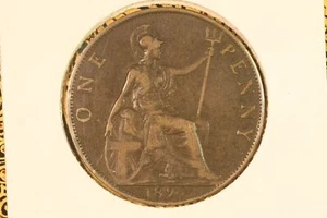 1896 - UK British Penny - gVF - Picture 1 of 2
