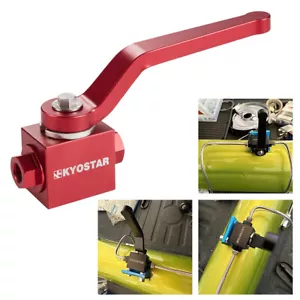 Anodized Aluminium Brake Line Lock Shut Off Valve 1/8" NPT Billet Automotive RED - Picture 1 of 9