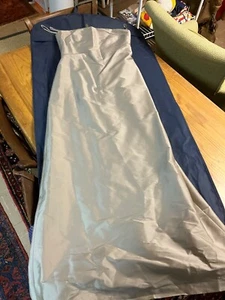 Ralph Lauren Evening Gown Size 6 Champagne Satin Formal Spaghetti Strap Full - Picture 1 of 5