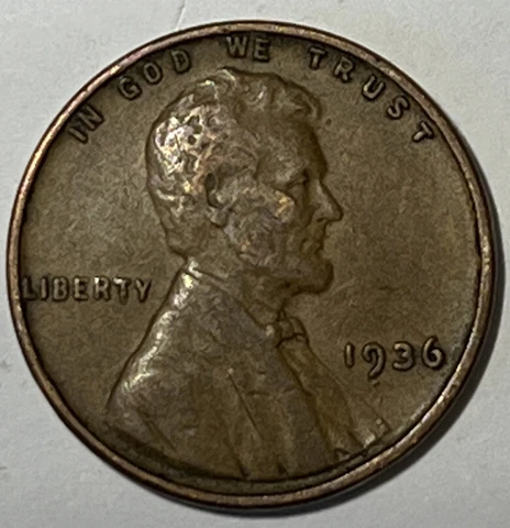 VF - XF 1936 Lincoln Wheat Cent Philadelphia Mint Penny 1c -Buy More, Save More! Cover
