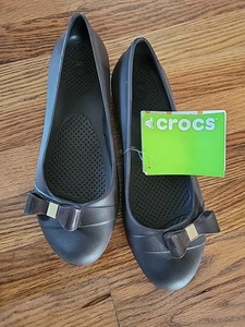 Scarpe ballerine Crocs Gianna da donna US 9 marroni con punta a fiocco - Foto 1 di 5